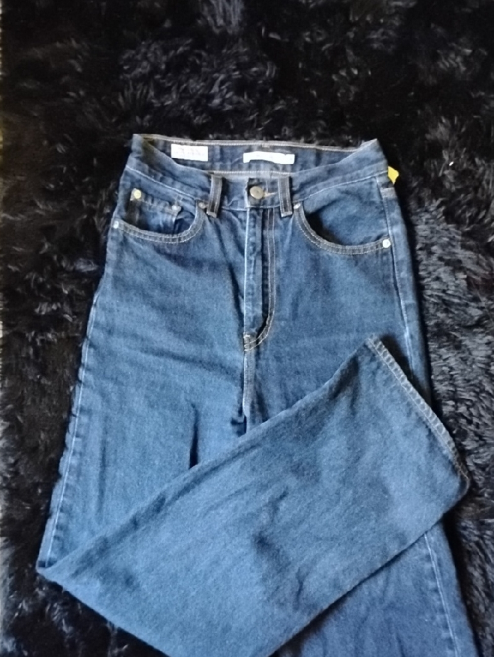High-Rise Straight Leg Women’s Jeans - Blue - Picture 5 of 7